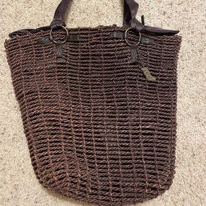 Reef wicker beach bag